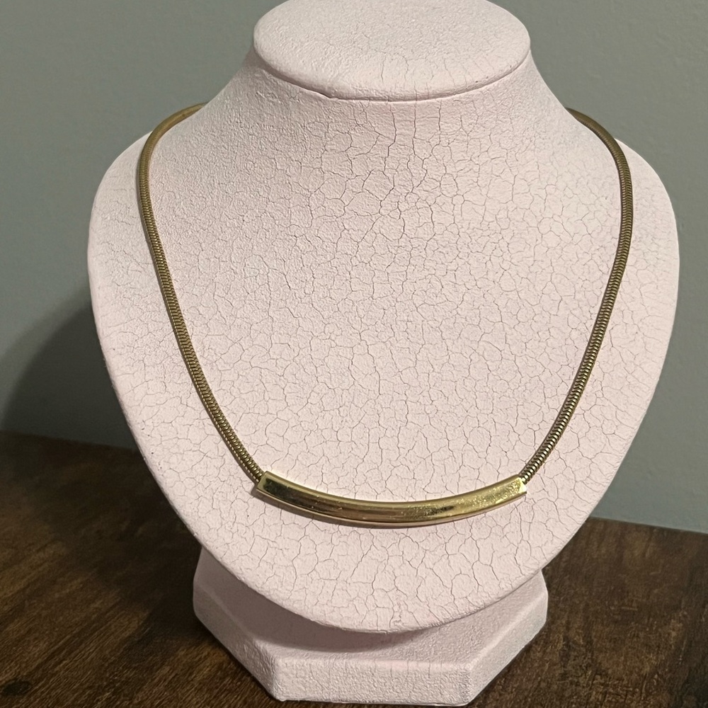 Vintage Napier gold tone bar necklace